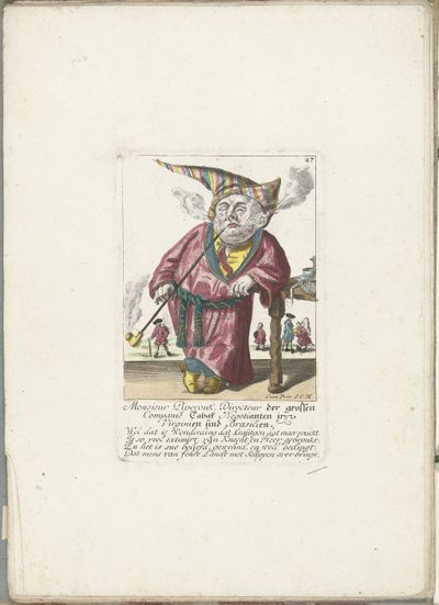 De dwerg Piperouk som direktør for et tobakshandlerfirma omkring 1710 Monsieur Piperouk, direktør for det store selskab Tabak Negotianten i Virginia og Brasilien (titel på objekt) Il Callotto resurcitato eller nyindrettet lille kabinet (serietitel af Martin Engelbrecht (attributed to)