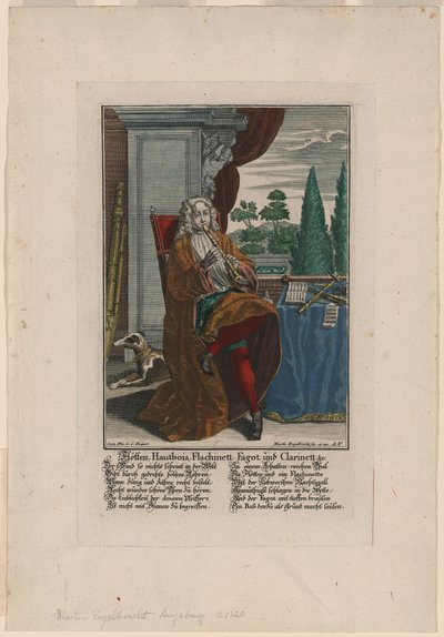 Træblæsere, ca 1720-1730 af Martin Engelbrecht