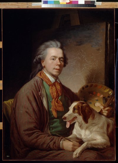 Selvportræt af Quadal, Martin Ferdinand (1736-1808). Olie på lærred af Martin Ferdinand Quadal