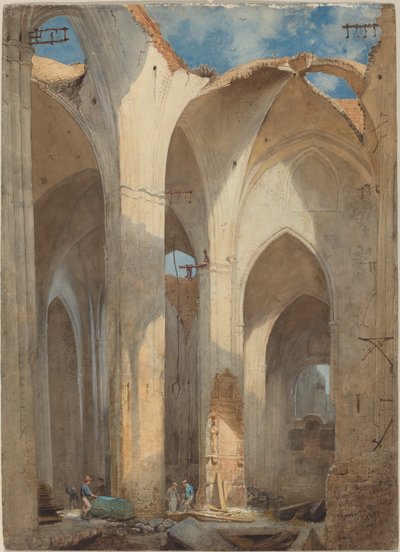 Ruinerne af Saint Nicolai-kirken i Hamborg af Martin Gensler