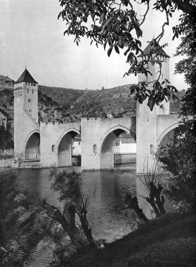 Valentre Bridge, Cahors, Frankrig, 1937. af Martin Hurlimann