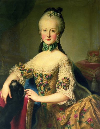 Ærkehertuginde Maria Elisabeth Habsburg-Lothringen (1743-1808), sjette barn af kejserinde Maria Theresia af Østrig (1717-80) og kejser Frans I (1708-65) af Martin II Mytens or Meytens