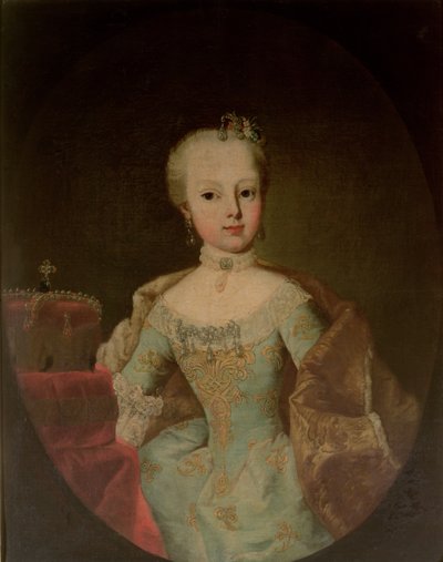 Ærkehertuginde Maria Josepha Habsburg-Lothringen (1751-67), tolvte barn af kejserinde Maria Theresia af Østrig (1717-80) og kejser Frans I (1708-65) af Martin II Mytens or Meytens