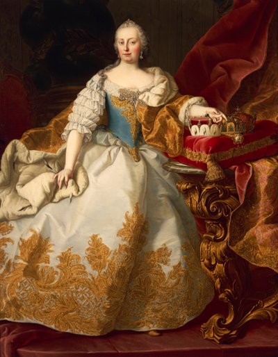 Østrig, Wien, Portræt af Maria Theresa Habsburg, den hellige romerske kejserinde af Martin II Mytens or Meytens