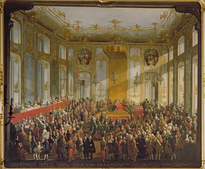 Kejserinde Maria Theresa ved Investiture of the Order of St. Stephen, 1764 (for detaljer se 66581) af Martin II Mytens or Meytens