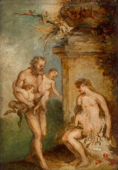 Uddannelse af Satyrbørn af Martin Johann Schmidt