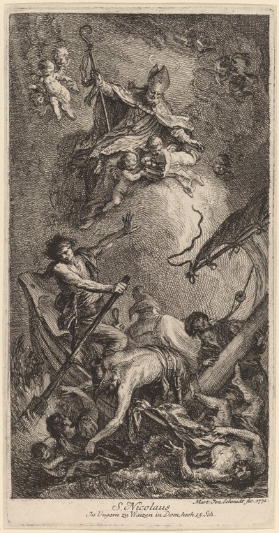 Saint Nicholas redder sømænd af Martin Johann Schmidt