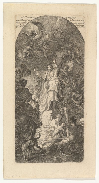 St. Jakob den Stores prædiken, ca. 1764. af Martin Johann Schmidt