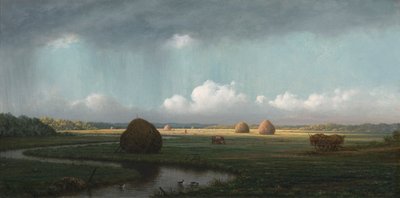 Sudden Shower, Newbury Marshes af Martin Johnson Heade