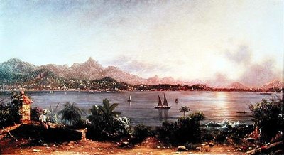 Havnen i Rio de Janeiro (olie på lærred) af Martin Johnson Heade