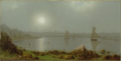 York Harbor, Maines kyst af Martin Johnson Heade