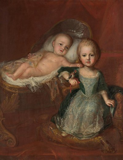 Tysk: Prins Johann Theodor, søn af Max Emanuel, med en af sine brødre Johann Theodor af Bayern og hans bror af Martin Maingaud