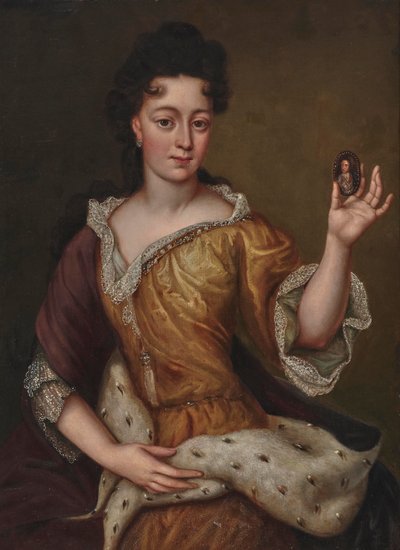 Portræt af Theresa Kunegunda Sobieska 1676-1730, kurfyrste af Bayern, slutningen af det 17. årh. af Martin Maingaud