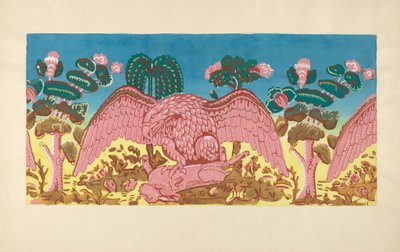 Bandbox Design Eagle and Rabbit, ca. 1936. af Martin Partyka