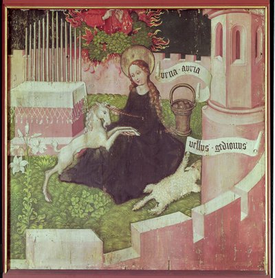 Dominikanernes altertavle: The Mystical Hunt, ca. 1470-80 (se også 67722) af Martin Schongauer
