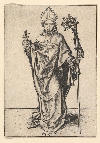 Biskop Saint, ca. 1435-1491. af Martin Schongauer
