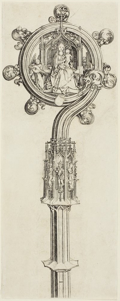 Biskoppens korsstav af Martin Schongauer