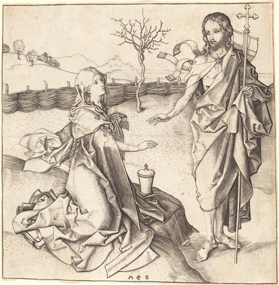 Kristus viser sig for Maria Magdalene af Martin Schongauer
