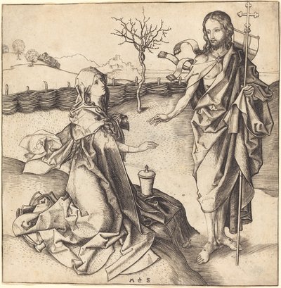 Kristus viser sig for Maria Magdalene af Martin Schongauer
