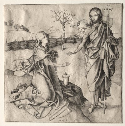 Kristus viser sig for Magdalene af Martin Schongauer