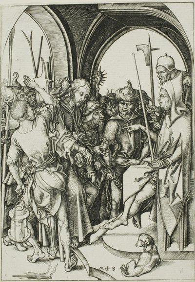Kristus før Annas af Martin Schongauer