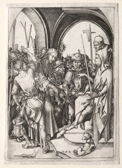 Kristus foran ypperstepræsten. af Martin Schongauer