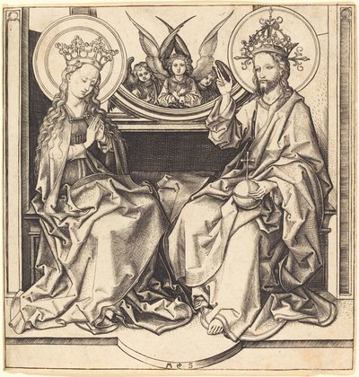 Kristus velsigner jomfruen af Martin Schongauer