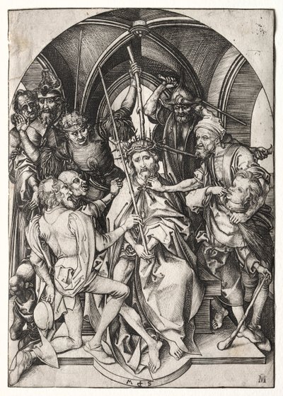 Kristus kronet med torne. af Martin Schongauer