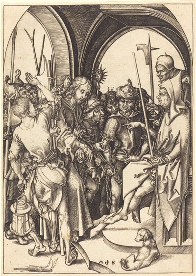 Kristus før Annas af Martin Schongauer