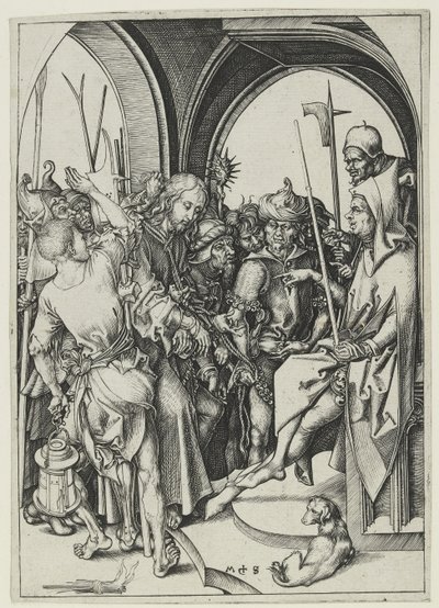 Kristus for Annas af Martin Schongauer