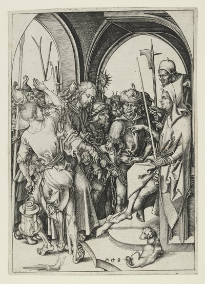 Kristus før Annas, slutningen af det 15. århundrede af Martin Schongauer
