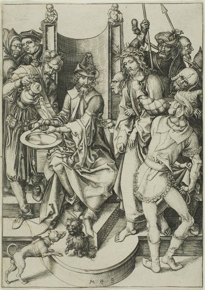 Kristus før Pilatus, fra The Passion af Martin Schongauer