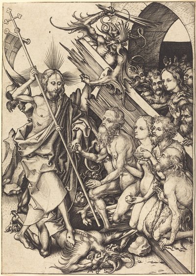 Kristus i Limbo af Martin Schongauer