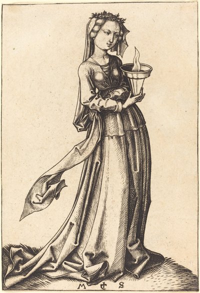 Fjerde Kloge Jomfru af Martin Schongauer