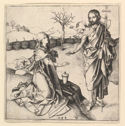 Noli me Tangere, ca. 1435-1491. af Martin Schongauer