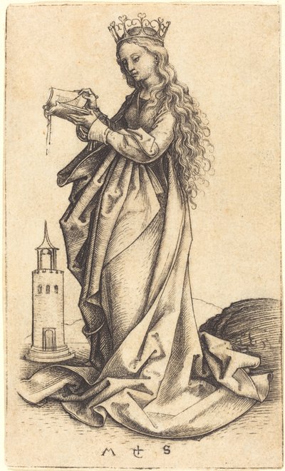 Sankt Barbara af Martin Schongauer