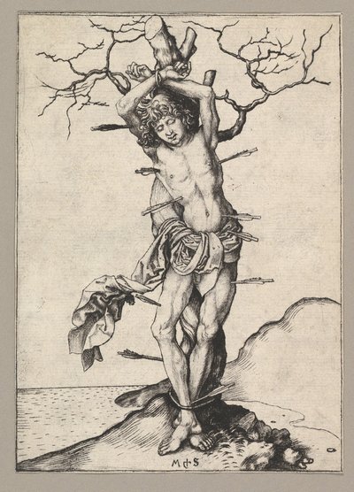 Sankt Sebastian, ca. 1435-1491. af Martin Schongauer