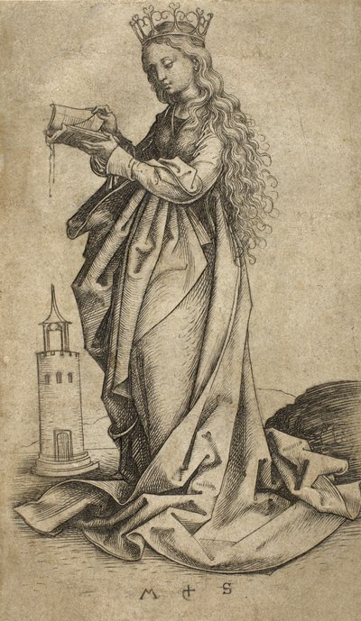 St. Barbara af Martin Schongauer