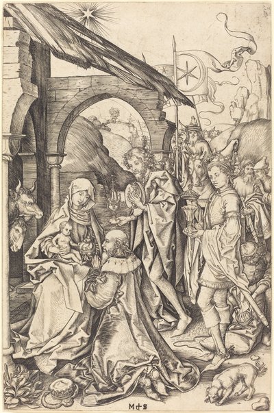 Magiernes tilbedelse af Martin Schongauer