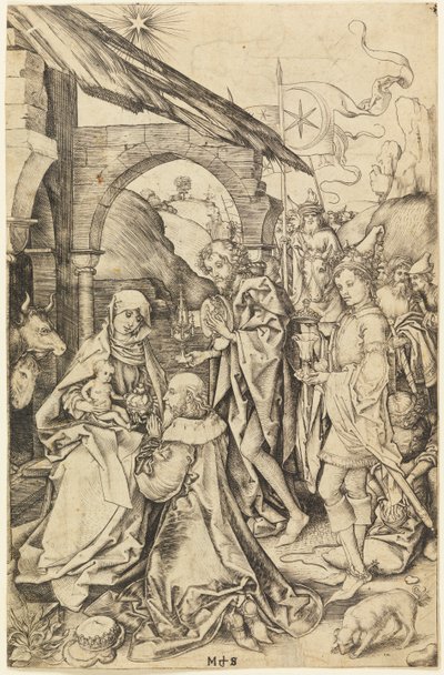 Magiernes tilbedelse af Martin Schongauer