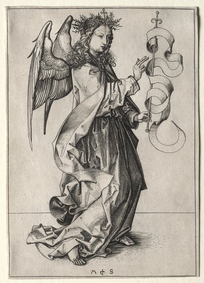Bebudelsens engel af Martin Schongauer