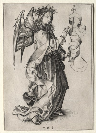 Bebudelsens engel. af Martin Schongauer