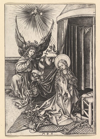 Bebudelsen, ca. 1435-1491. af Martin Schongauer