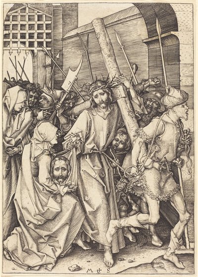 Korsets Bæring med Sankt Veronica af Martin Schongauer
