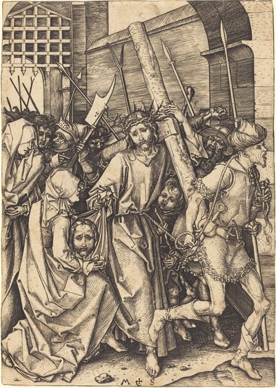 Korsets Bæring med Sankt Veronica af Martin Schongauer
