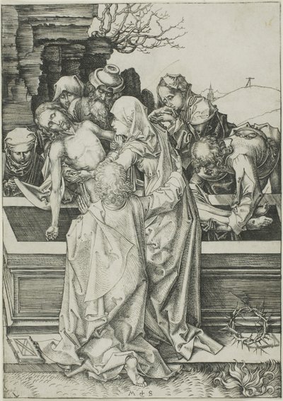 Begravelsen, fra The Passion af Martin Schongauer