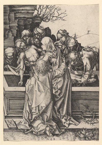 Kristi gravlæggelse, ca. 1435-1491. af Martin Schongauer