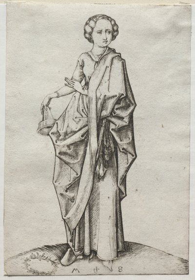 Den fjerde af de tåbelige jomfruer. af Martin Schongauer
