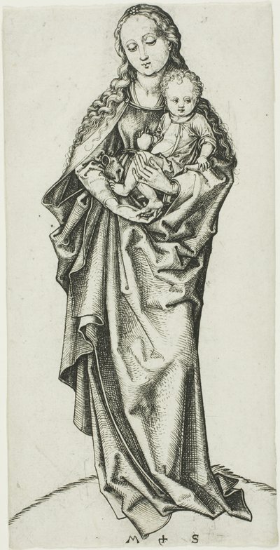 Madonnaen og barnet med et æble af Martin Schongauer