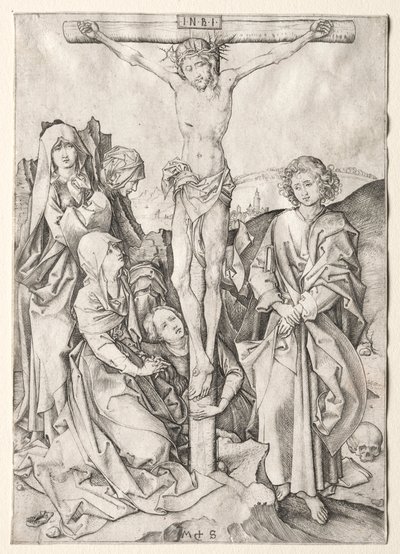 Lidenskaben: Kristus på korset. af Martin Schongauer